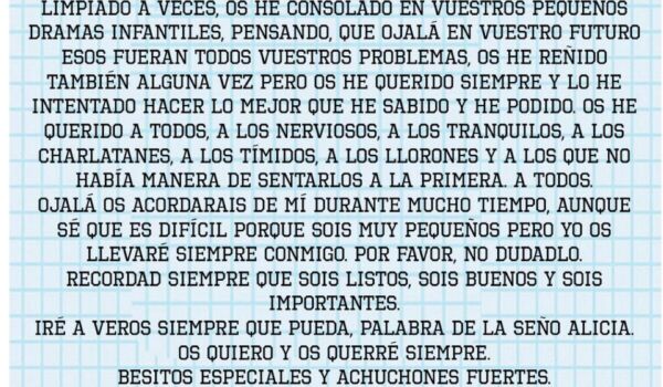 Carta Ed. Infantil 4 años