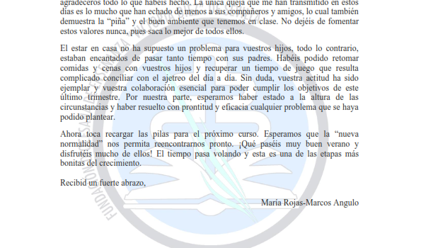Carta a las familias (5º EP)_001