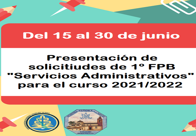 PLAZO DE PRESENTACIÓN SOLICITUDES DE ESCOLARIZACIÓN 1º FPB - copia