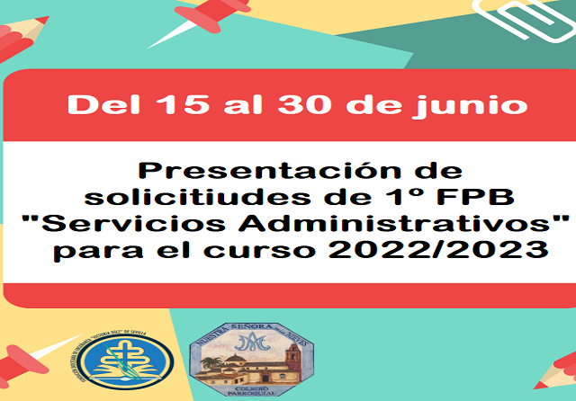 PLAZO DE PRESENTACIÓN SOLICITUDES DE ESCOLARIZACIÓN 1º FPB - copia