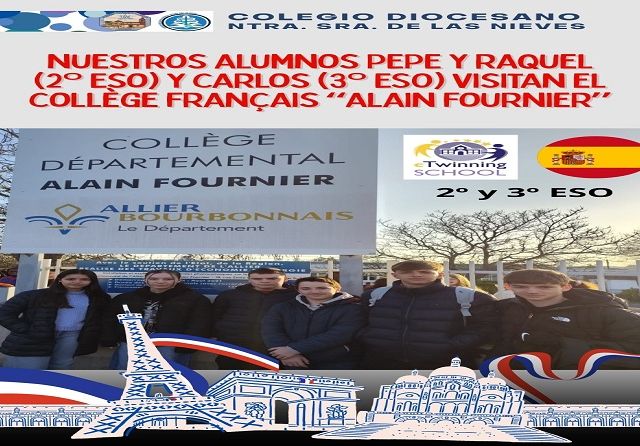 Nuestros alumnso en el Collège Français “Alain Fournier”